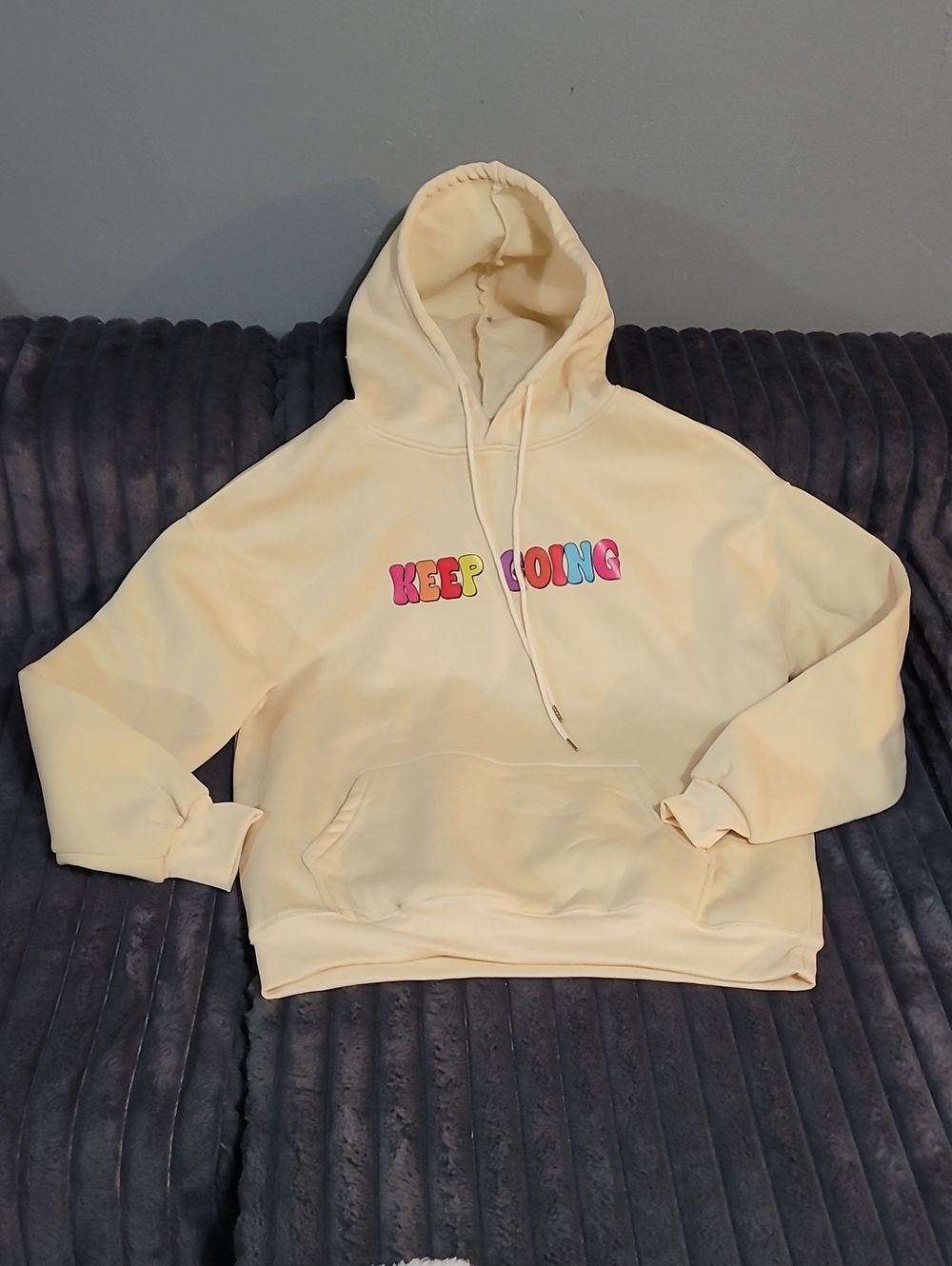 Boutique NEW Cream "KEEP GOING" Graphic Hoodie Super Soft